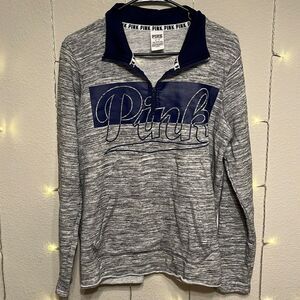 NWOT PINK Victoria’s Secret 1/4 Zip Light Weight Pull Over